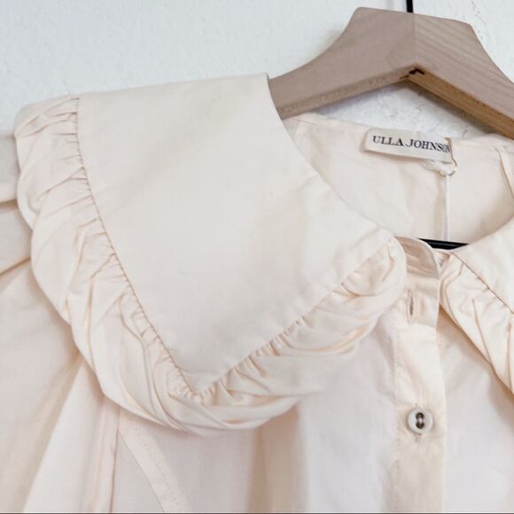 ULLA JOHNSON Marietta Puff Sleeve Blouse Ivory size US6 - Picture 7 of 11